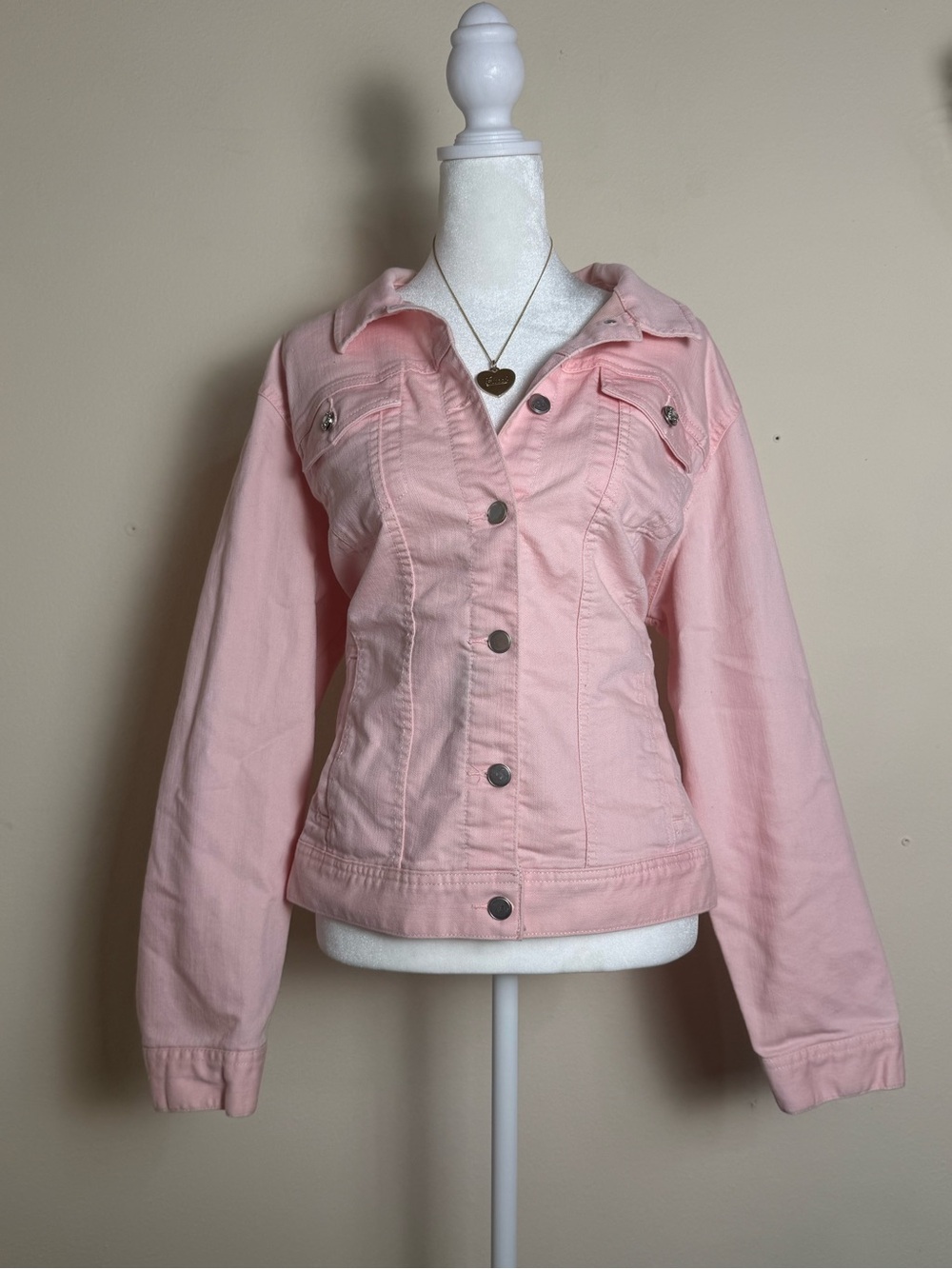 croft & barrow Pastel Pink Denim Jacket